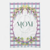 Watercolor Floral Mom Personalized Geschirrtuch (Vertikal)