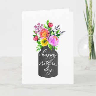 Watercolor Floral Mother's Day Card Karte