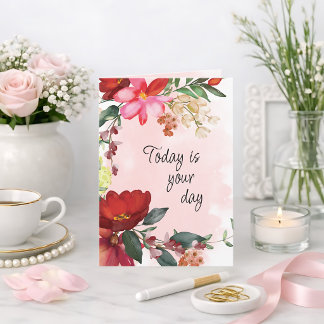 Watercolor Floral Mother's Day or Birthday  Karte