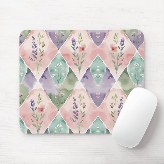 Watercolor Floral Mousepad (Mit Mouse)