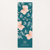 Watercolor Floral Name and Monogram Yogamatte (Vorderseite)