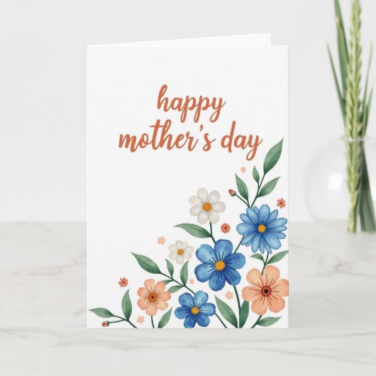 Watercolor Floral Note Card Karte (Vorderseite)