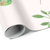 Watercolor Floral Oaster Wrapping Paper Geschenkpapier (Rolleneckpunkt)