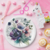 Watercolor floral  pappteller (Party)