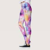 Watercolor Floral Pastel Leggings (Links)