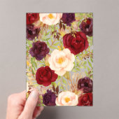 Watercolor Floral Pattern Acryleinladungen (Insitu (Handheld))