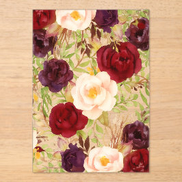 Watercolor Floral Pattern Acryleinladungen