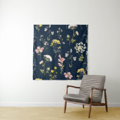 Watercolor floral pattern, delicate flower hand dr wandteppich (Beispiel)