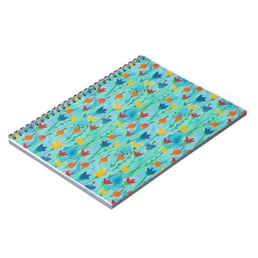 Watercolor Floral Pattern Journal Notizblock (Linke Seite)