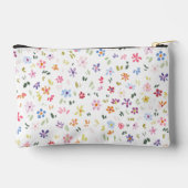 Watercolor Floral Pattern Pretty Personalized Zubehörtasche (Rückseite)
