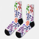 Watercolor Floral Pattern Socks Socken (Linkes Detail)
