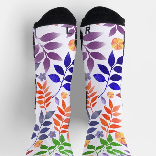 Watercolor Floral Pattern Socks Socken (Oben)