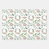 Watercolor Floral Peony Wrapping Paper Sheets Geschenkpapier Set (Vorderseite 2)