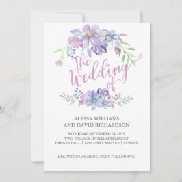 Watercolor Floral Peony Wreath | Hochzeitskarte Einladung