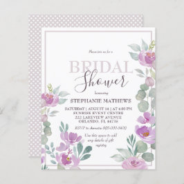Watercolor Floral Pink BRIDAL SHOWER EINLADEN
