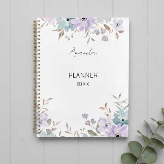 Watercolor Floral Planner Flowers Planer