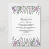 Watercolor Floral Scottish Heather Wedding Einladung (Vorderseite)