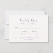 Watercolor Floral Script Wedding  RSVP Card Karte (Vorderseite)