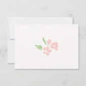 Watercolor Floral Script Wedding  RSVP Card Karte (Rückseite)