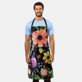 Watercolor floral seamless pattern. Different buds Schürze (Getragen)