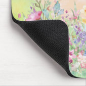Watercolor floral Spring Ladybug Mousepad (Ecke)