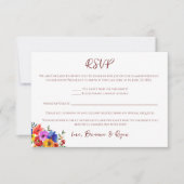 Watercolor Floral Summer Wedding RSVP Card (Vorderseite)