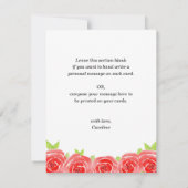 Watercolor Floral Vielen Dank Dankeskarte (Rückseite)