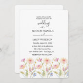 watercolor floral wedding einladung (Vorne/Hinten)