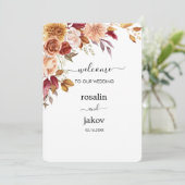 watercolor floral wedding einladung (Stehend Vorderseite)
