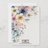 🎨 Watercolor Floral Wedding 💐 Einladung 💍 (Rückseite)