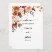 watercolor floral wedding einladung (Vorne/Hinten)