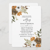 watercolor floral wedding Invitation Einladung (Vorne/Hinten)