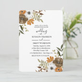 watercolor floral wedding Invitation Einladung (Stehend Vorderseite)