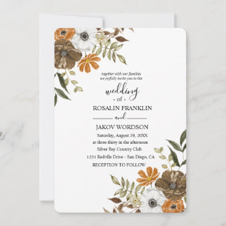 watercolor floral wedding Invitation Einladung