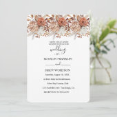watercolor floral wedding Invitation Einladung (Stehend Vorderseite)
