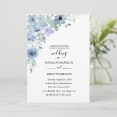 watercolor floral wedding Invitation  Einladung (Stehend Vorderseite)