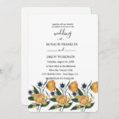 watercolor floral wedding Invitation Einladung (Vorne/Hinten)