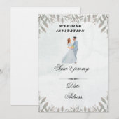 Watercolor Floral Wedding Invitation Einladung (Vorne/Hinten)