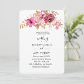 watercolor floral wedding Invitation Einladung (Stehend Vorderseite)