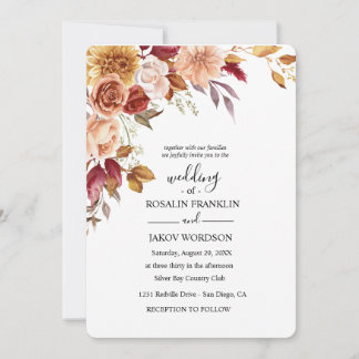watercolor floral wedding Invitation Einladung