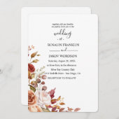 watercolor floral wedding Invitation Einladung (Vorne/Hinten)