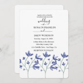watercolor floral wedding Invitation Einladung (Vorne/Hinten)