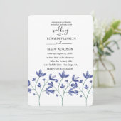 watercolor floral wedding Invitation Einladung (Stehend Vorderseite)