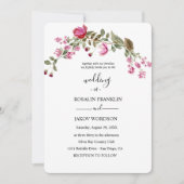 watercolor floral wedding Invitation Einladung (Vorderseite)