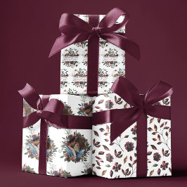 Watercolor Floral Wedding Paper Sheets Geschenkpapier Set