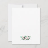 Watercolor Floral White Green Wedding RSVP Karte (Rückseite)