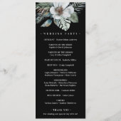 Watercolor Floral Wild Zebra Safari Wedding Programm (Rückseite)