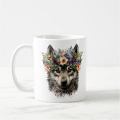 Watercolor Floral Wolf Kaffeetasse (Links)