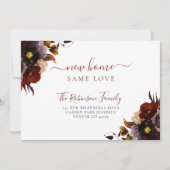 Watercolor florale elegante Eleganz bewegend Ankündigung (Vorderseite)