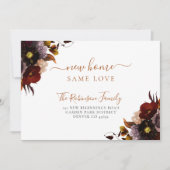 Watercolor florale elegante Eleganz bewegend Ankündigung (Vorderseite)